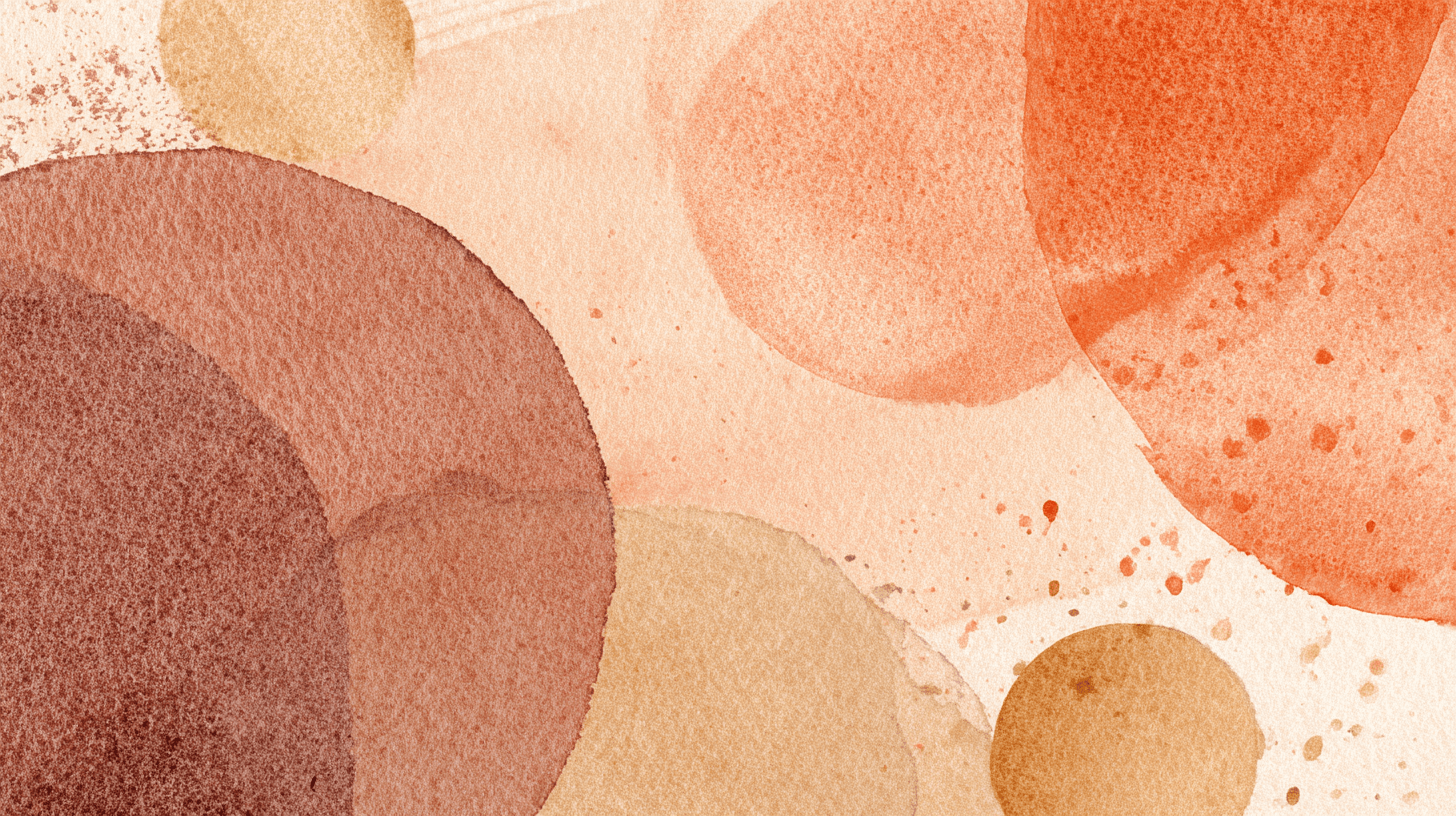 Soft watercolor texture with warm beige and soft peach tones background for about page
