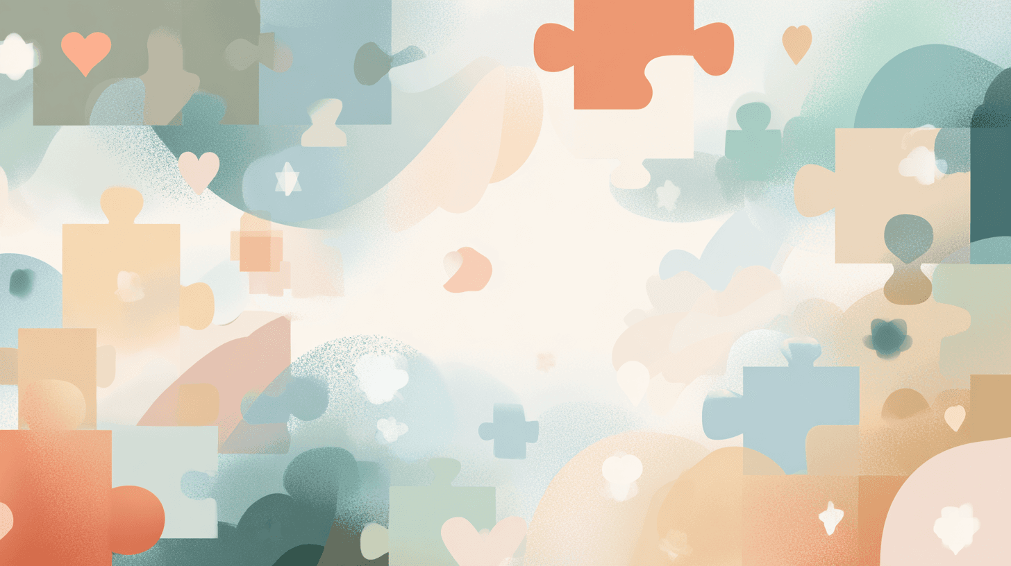 Abstract educational background illustration with soft pastel colors for Little Circle with Laureen