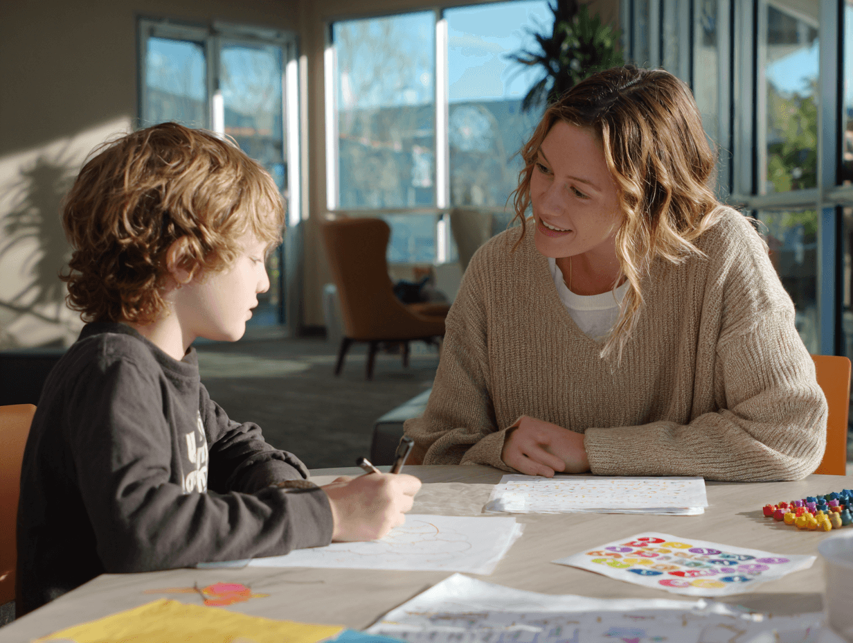 Structured learning session with organization tools and time management strategies